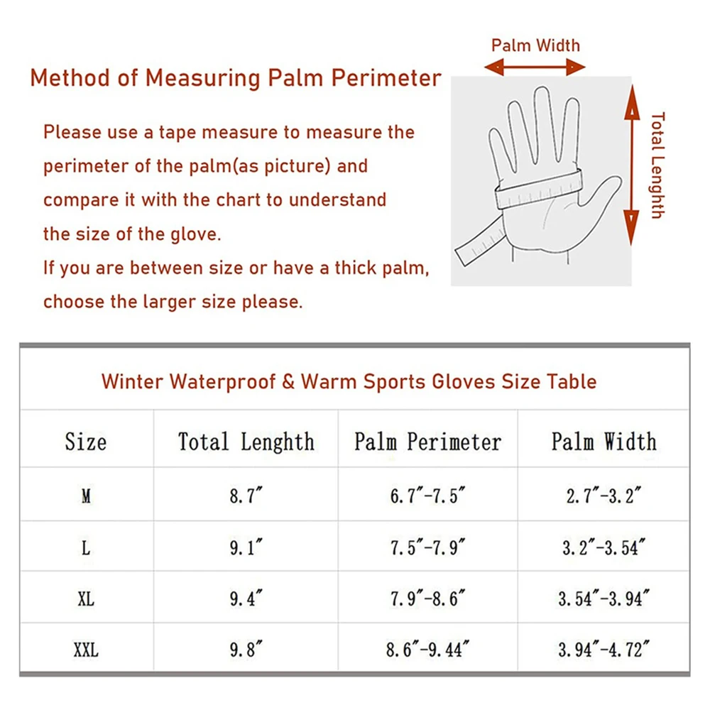 Findway Winter Windproof Warm Gloves Anti Slip Full Finger Touchscreen Cold-proof mountain ski Snowboard Outdoor Sport | Спорт и