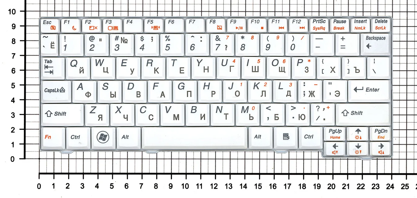 Keyboard for netbooks Lenovo IdeaPad s10-2 series Russian White p/n: v103802as1 Ru | Компьютеры и офис