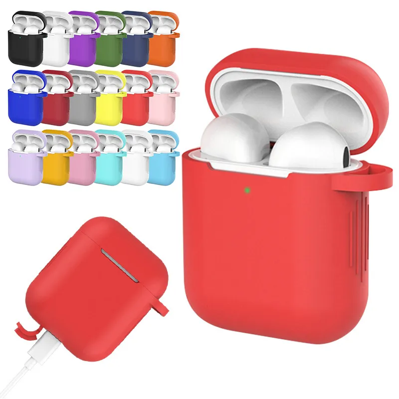 Мягкий силиконовый чехол Mini для Apple Airpods 1 2 противоударный AirPods наушников s