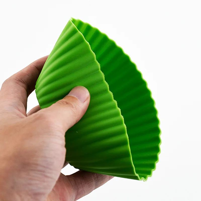 3PCS Silicone Reusable Cupcake Cases Muffin Large Baking Molds Cup Chocolate Cake Cups |