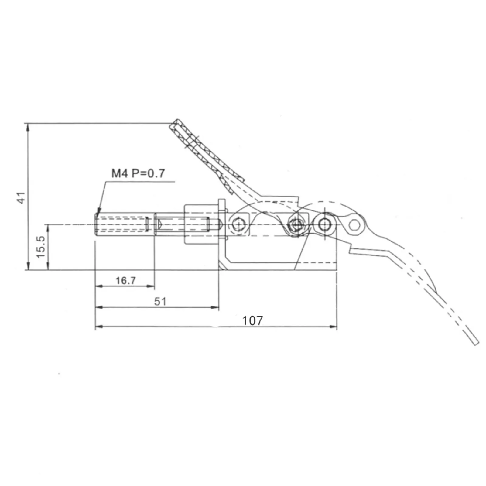 

Toggle Clamp Pull Action 1Pc GH-301-AL Stainless Steel Horizontal Clamp