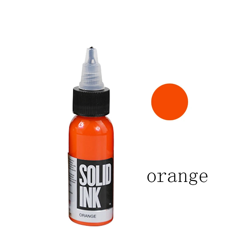 orange Чернила для татуировки цвет пигмент для татуировки для татуажа tinta para labios pigmento pigmentos encre tatouage famisoo - Цвет: orange
