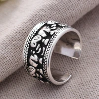 new arrival 30 silver plated customized elephant animal female finger party ring gift for girlfriend never fade