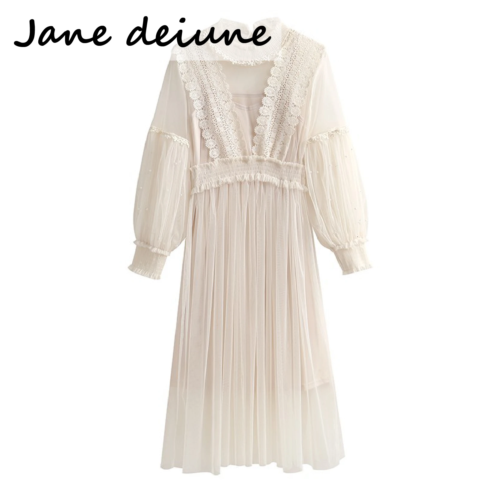 

2021 Summer Women Star Sequins Princess Dress With Chest Female Elegant Party Vestido Puff Sleeve Embroidered Mesh One-Shoulder