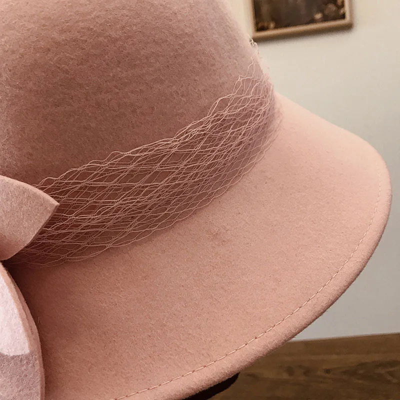 Fibonacci зимняя фетровая шляпка шерстяная головные уборы для женщин в винтажном