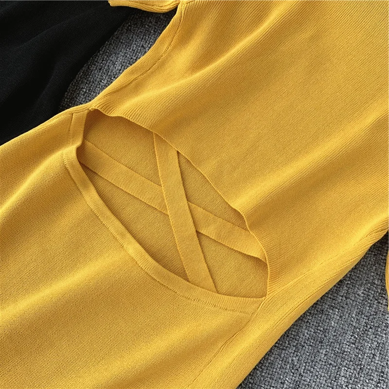 

Summer women's clothes new hollow knitted hip skirt