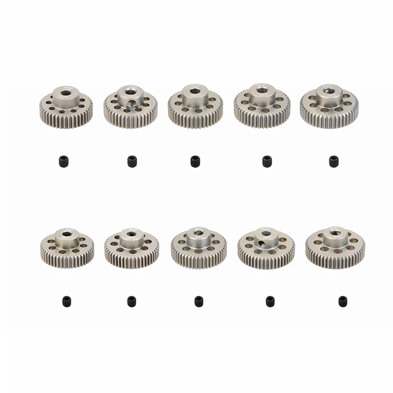 

5 шт. 64DP 3,175 мм металлический алюминиевый Шестерня мотора Шестерни Набор для 1/10 автомобильный двигатель RC