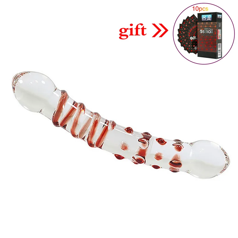 Искусственный Пенис пирекс мужской стеклянный фаллоимитатор с двойной головкой