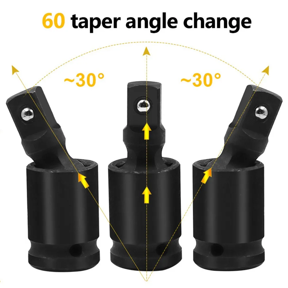 

1/3pcs Impact Swivel Drive Universal Joint Air Impact Socket 1/4\" 3/8\" 1/2\" Impact Socket Adapter Hand Tools