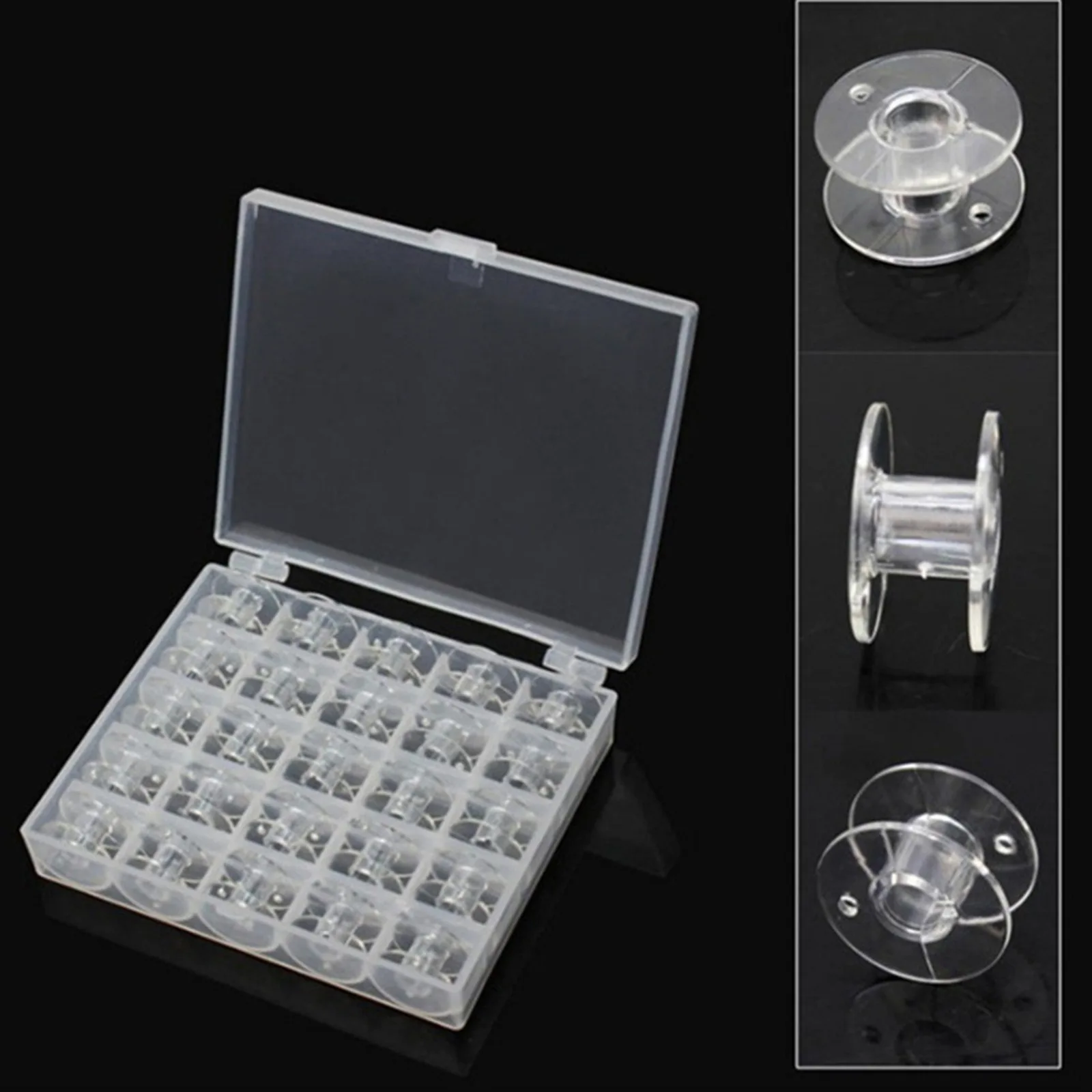 Прозрачный нити катушки Пластик бобины для швейных машин с резьбой швейные