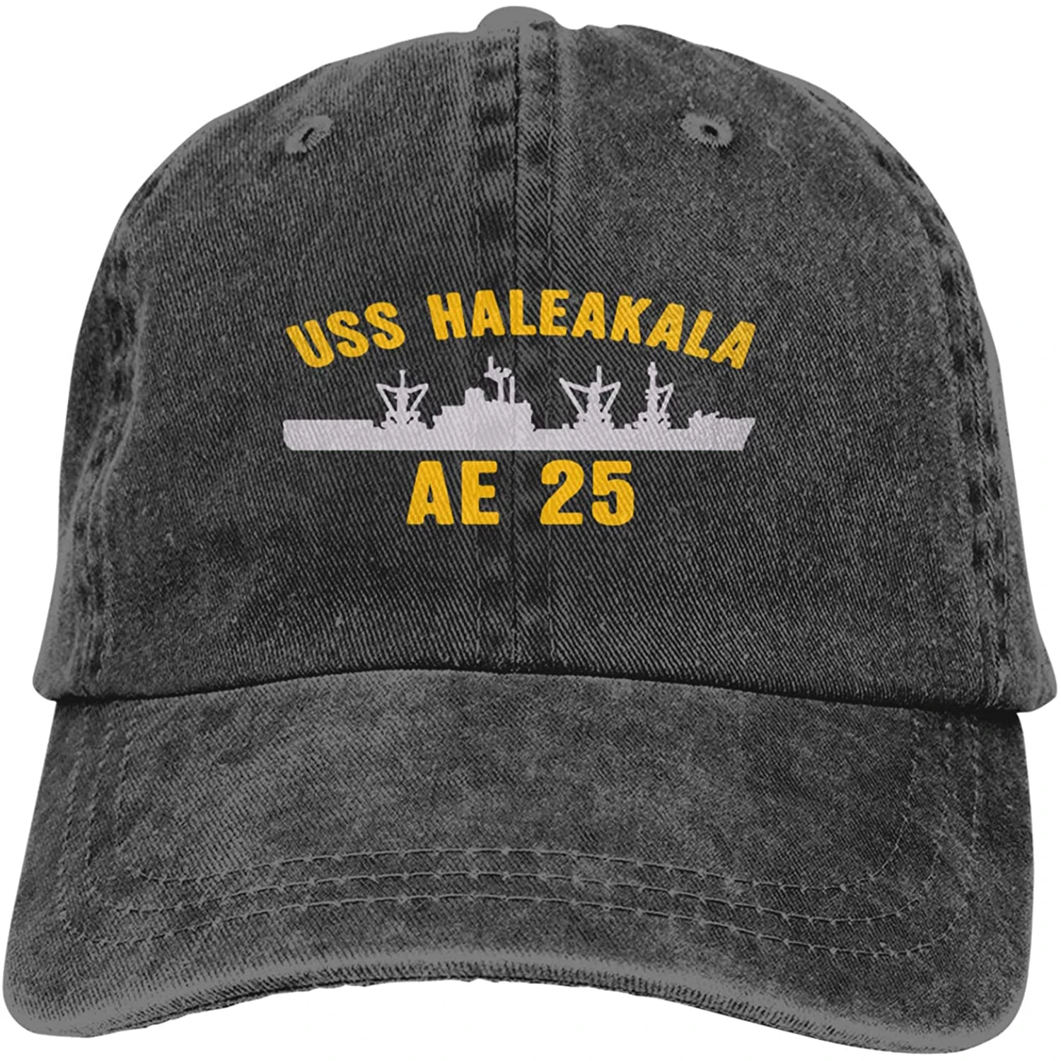 

USS Haleakala Ae 25 Sandwich Cap Denim Hats Baseball Cap Adult Cowboy Hat
