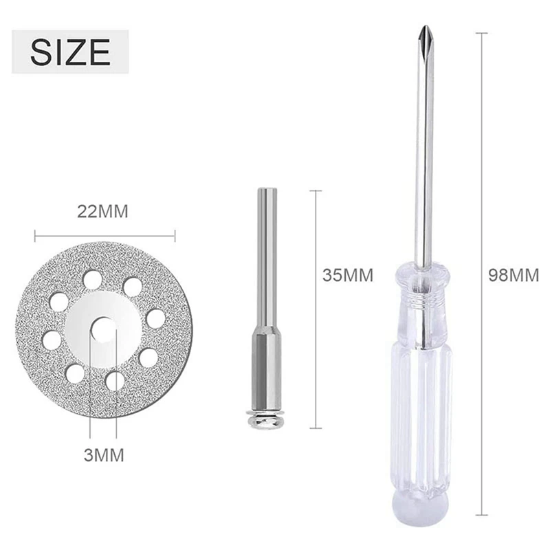 

1 Set Spring Lock Washer Assortment Set & 1 Set Diamond Cutting Wheel (22mm) with Mandrel (3mm) and Screwdriver