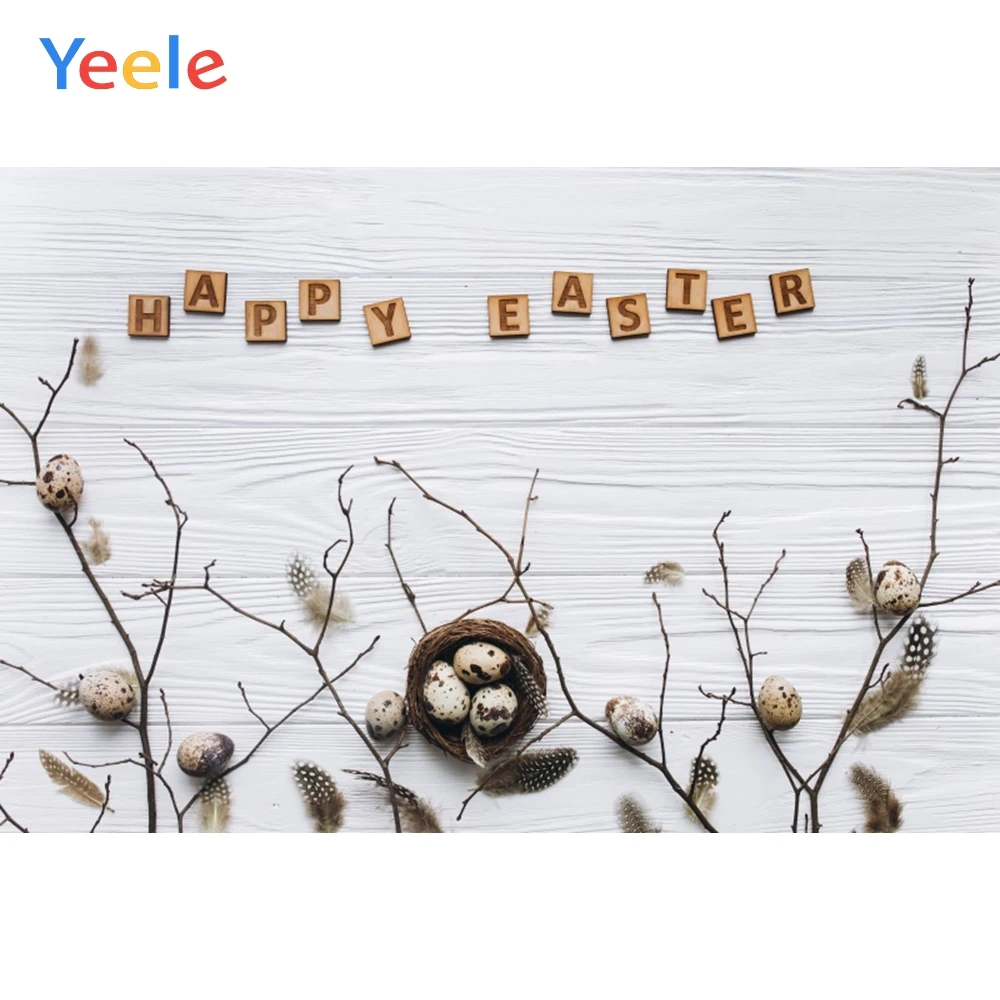 Yeele пасхальные вечерние фоны с изображением белой стены перьев гнезда яиц для