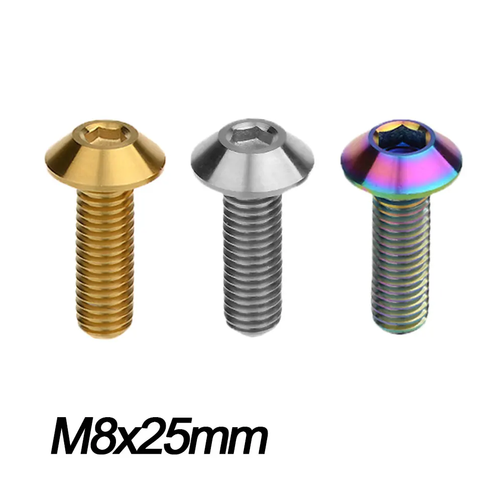 XingXi Titanium Bolt M8x25mm Inner hexagon Umbrella Head Ti Screw For Motorcycle Bolts Parts Fasteners 1Pcs | Обустройство дома