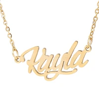 kayla name necklace personalised stainless steel women choker 18k gold plated alphabet letter pendant jewelry friends gift