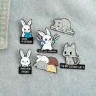 Креативная Новая Милая брошь в виде животных, модный значок в виде мультяшного кролика, хомяка, буквы, универсальный аксессуар для рюкзака, одежды
