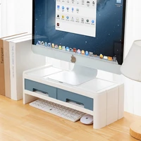 desktop laptop notebook stand hightening shelf computer monitor screen base riser rack drawer type desk organizer storage shelf