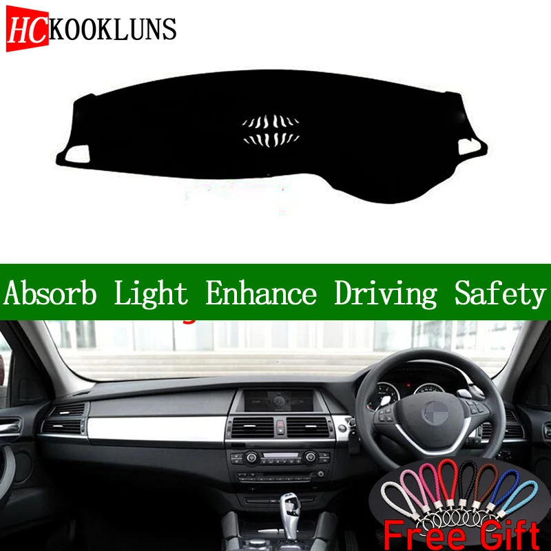 

For BMW X6 2008 2009 2010 2011-2019 Right Hand Drive Dashboard Cover Car Stickers Sun Shade Dash Mat Carpet Interior Accessories