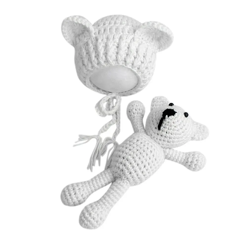 Детская Милая шапка с ушками медведя кукольными игрушками Шерстяная Одежда для