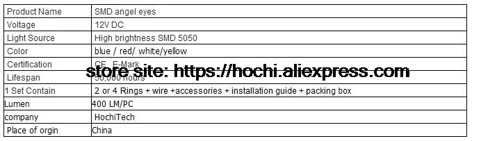 HochiTech ультра яркий SMD белый светодиодный angel eyes 2000LM 12V halo Кольцо Комплект дневного света DRL для Volvo XC70 2008