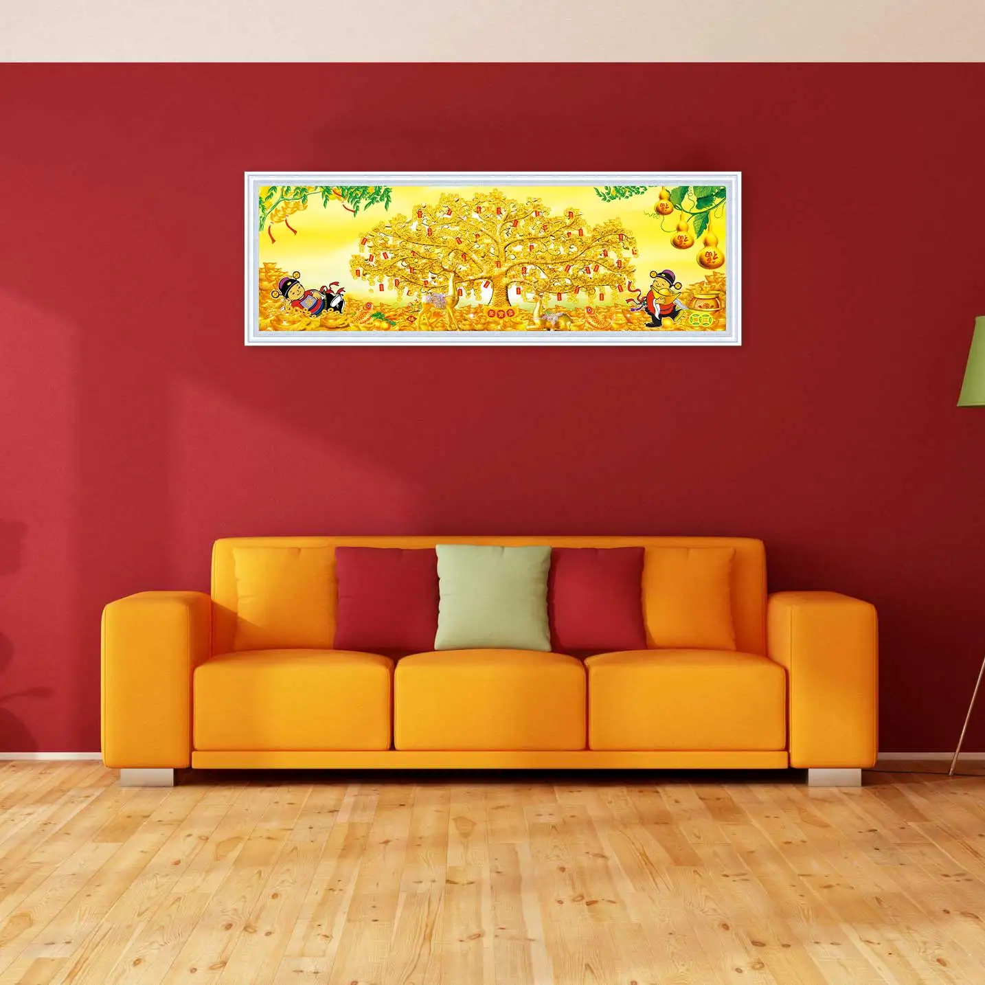 5D деньги Бриллиантовая вышивка с изображением дерева крестиком пейзаж картина