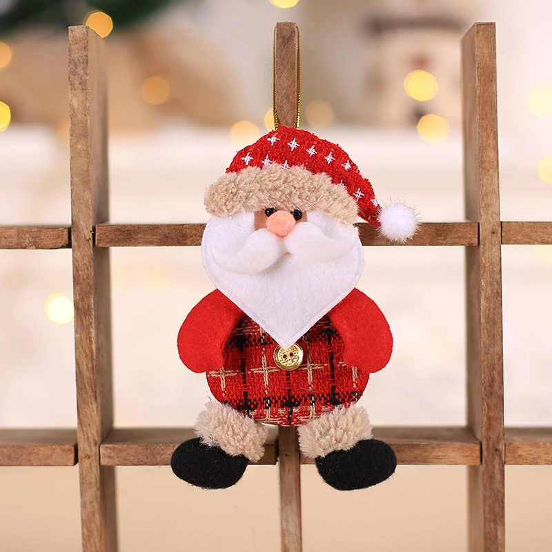 0144-Santa Claus D Висячая кукла Ангел рождественские украшения для дома рождественские товары кулон Рождественский орнамент Navidad Kerst год - Цвет: 0144-Santa Claus D