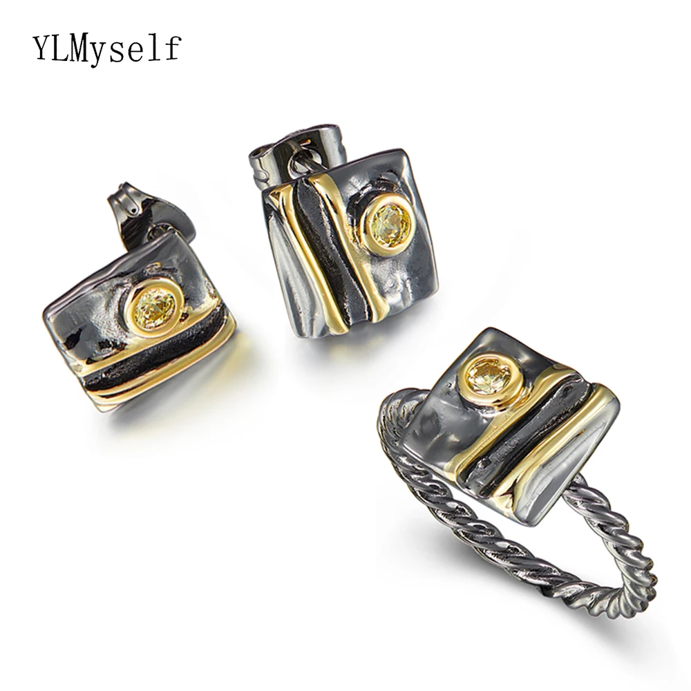 2 шт./комплект серьги гвоздики и кольцо|Ювелирные наборы| |