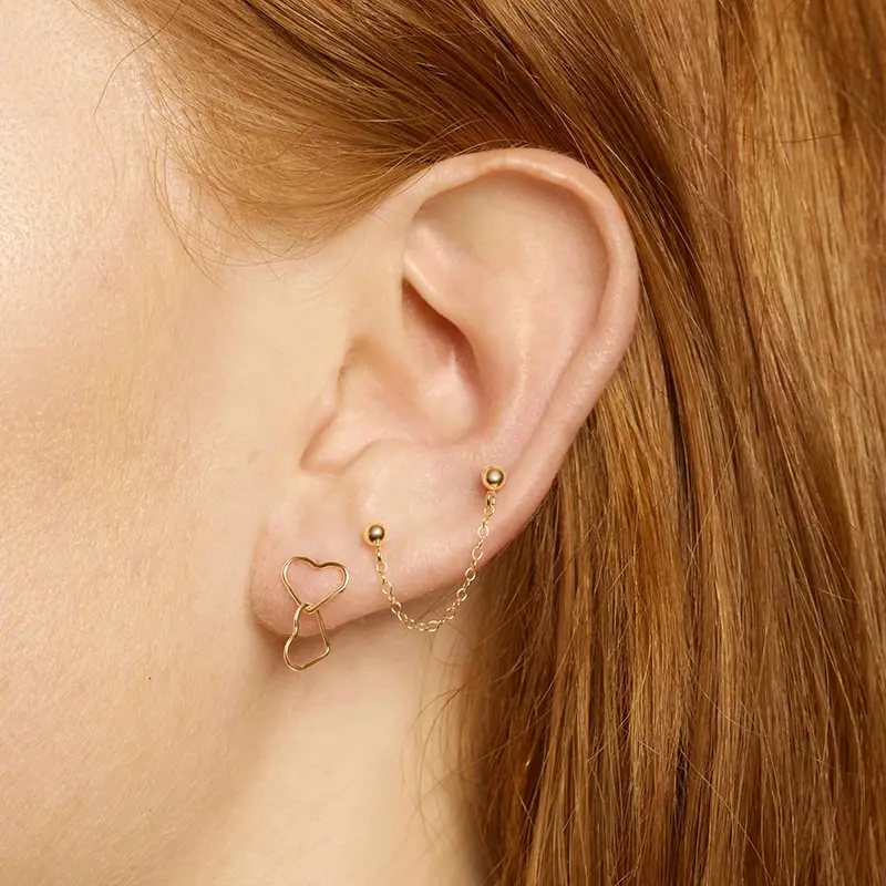 

Aide Luxury 925 Sterling Silver Earring Chain Studs Earrings For Women Girls Brincos Oorbellen pendientes Tassel Link Pendientes