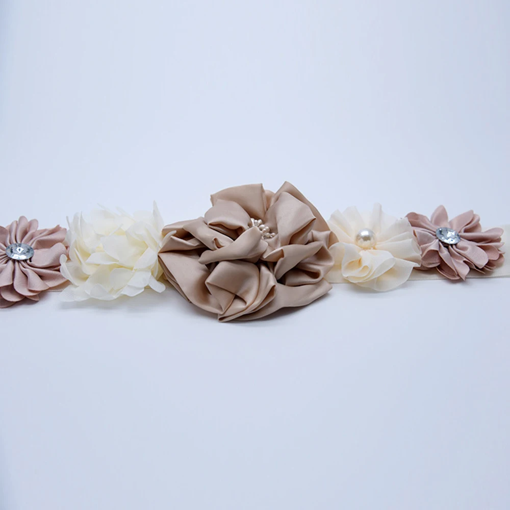 Свадебное модное платье с поясом полиэстер цветочный женский пояс Свадебный