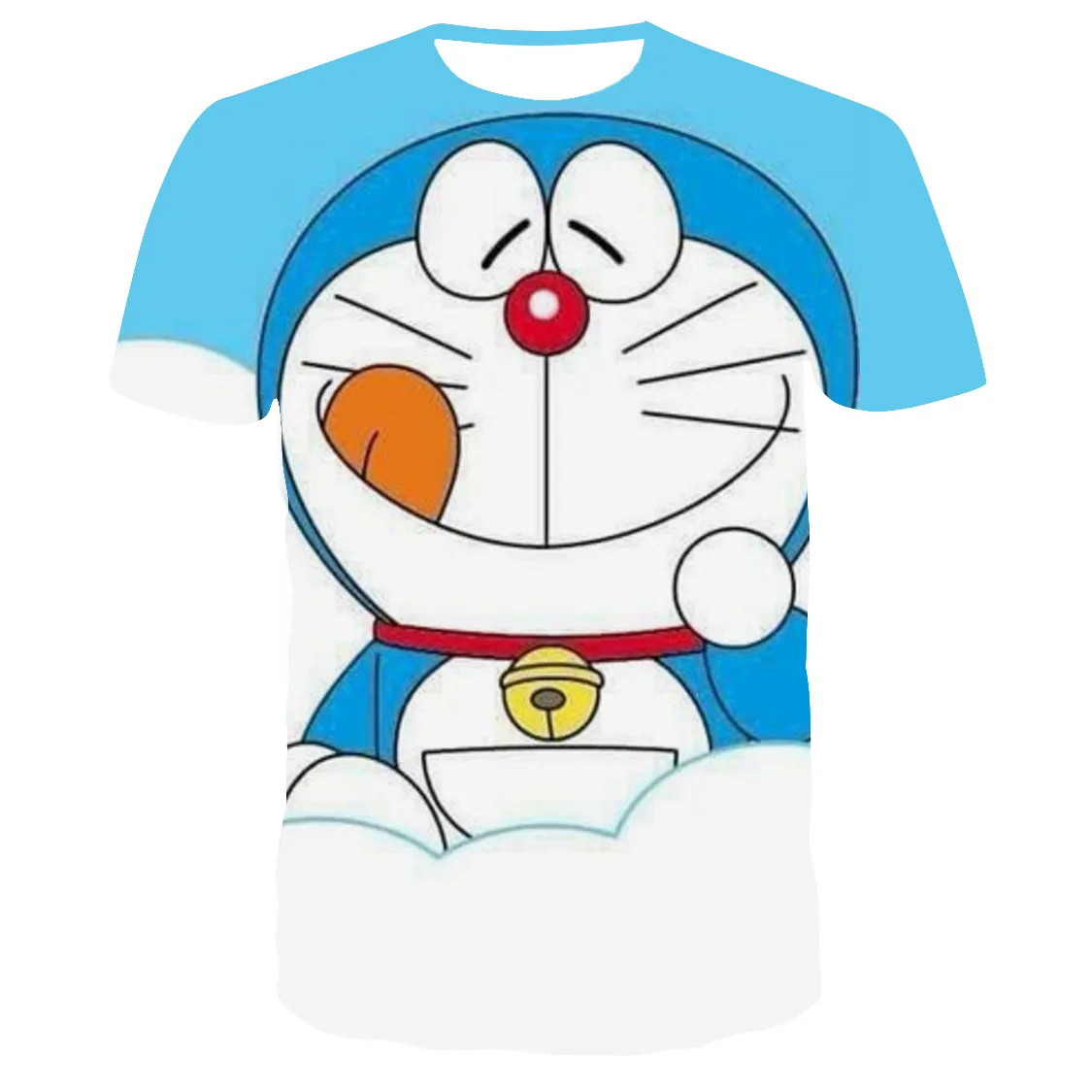 Новинка 2019 Милая женская футболка Doraemon Ding Dong Cat футболки с 3D Цифровым принтом