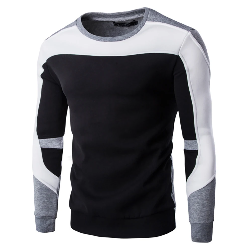 

Cofekate Men Clothing Casual Winter Colorblock Sweatshirts Sudaderas Male Long Sleeve Pullover Mens Tops