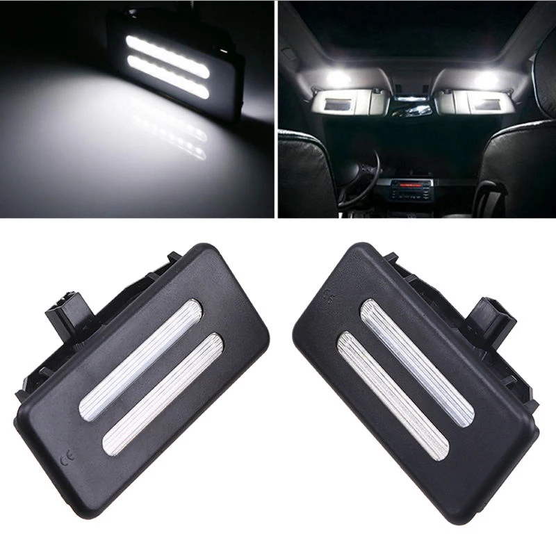 1 пара 1210 SMD светодиодный Белый ошибок Vanity спереди зеркало с подсветкой для BMW E60 E61