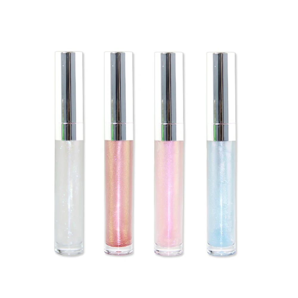 30 Piece Private Label Light Pink Liquid Lipstick Vegan Clear Starry Holographic Lip Gloss Korean Makeup Custom Logo |