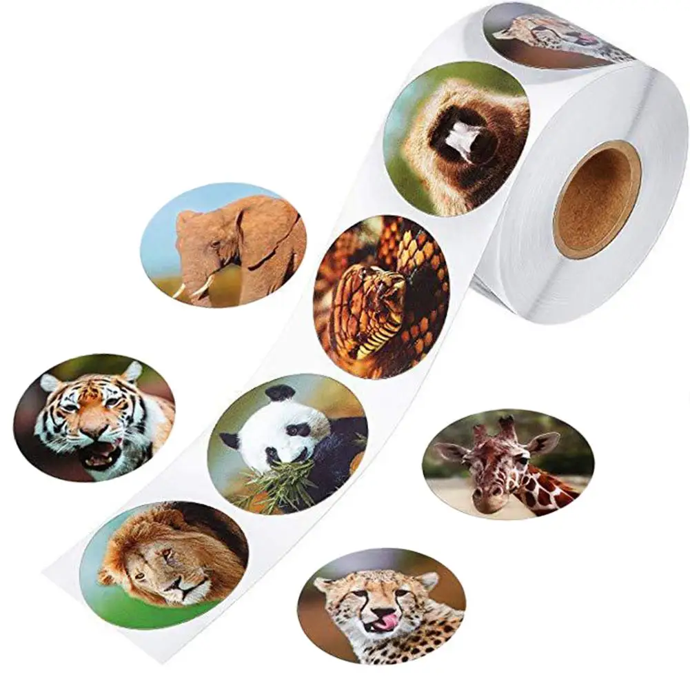 Зоопарк Животные этикетка наклейки декоративные этикетки животный принт (из