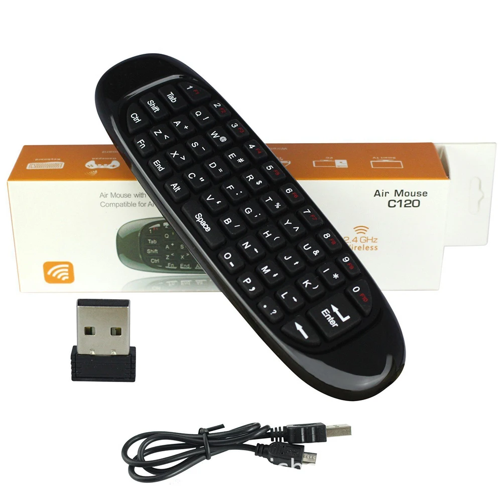 C120 с подсветкой Fly Air Mouse гиродатчик Английский Русский беспроводной 2 4G RF