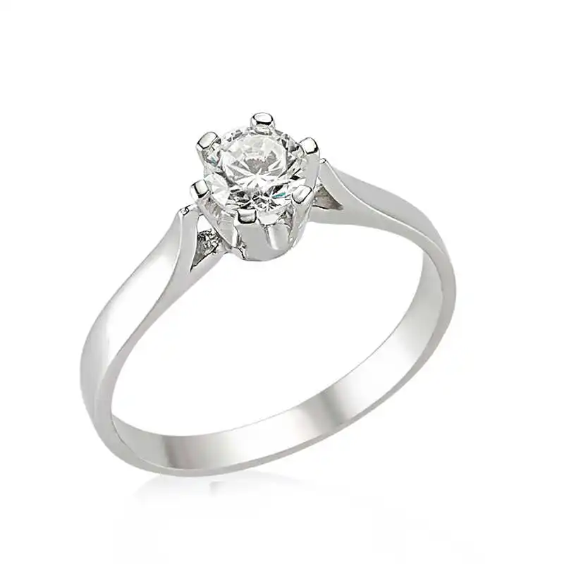 

Silverlina Silver Single Stone Lady 'S Ring