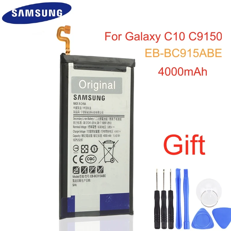 EB BC915ABE Оригинальный аккумулятор для Samsung GALAXY C10 C9150 высокого качества 4000 мАч