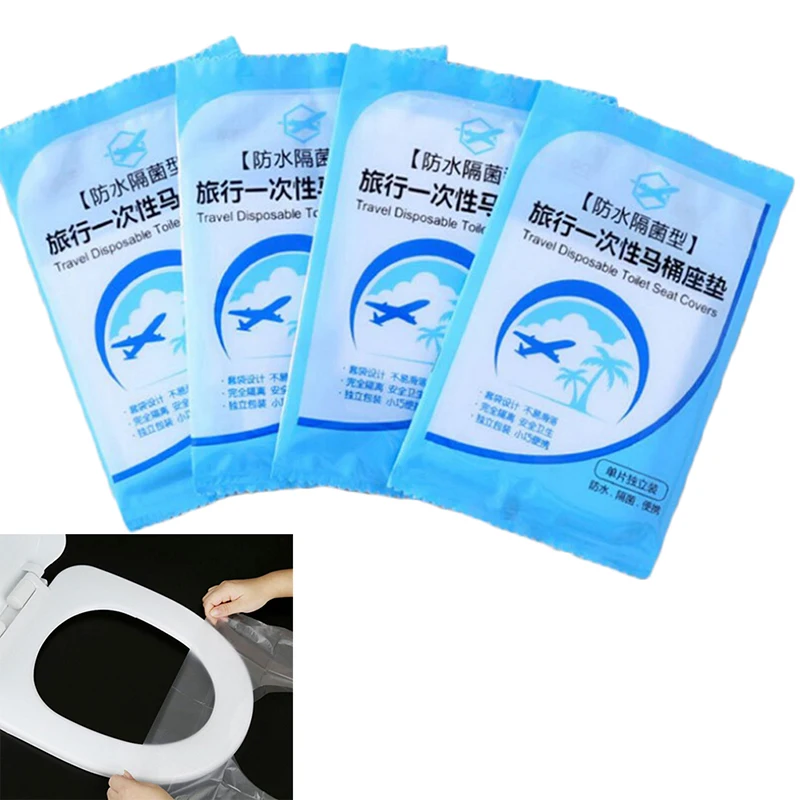 

10pcs Disposable Clean Toilet Seat Covers Flushable Camping Festival Travel Aid Small size, easy to carry
