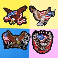 usa eagle embroidery animal sticker freedom applique sew on coat diy craft lron on transfers for clothing repair garment patches