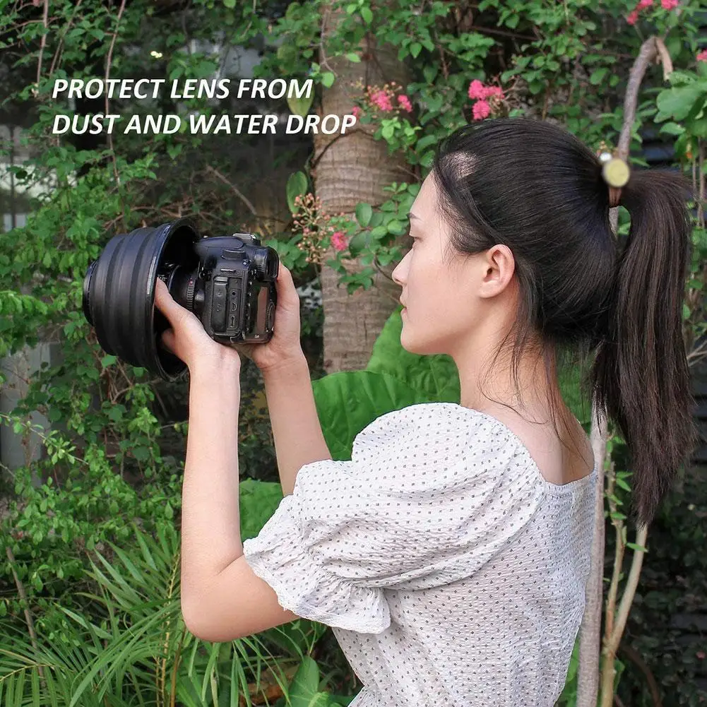 

Ultimate Lens Hood Reflection-free Collapsible Silicone Images Phone Videos Mobile For Camera Anti-glass Cover Lens Hood Q3Z4