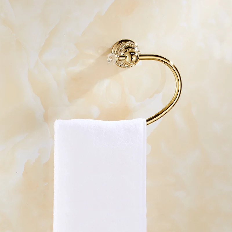 Золотистый держатель для бумаги с кристаллами крючок халата мыла одинарный