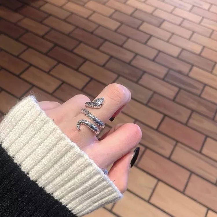 Винтажное кольцо HZ 2019 Крутое регулируемое увеличенное открытое из сплава