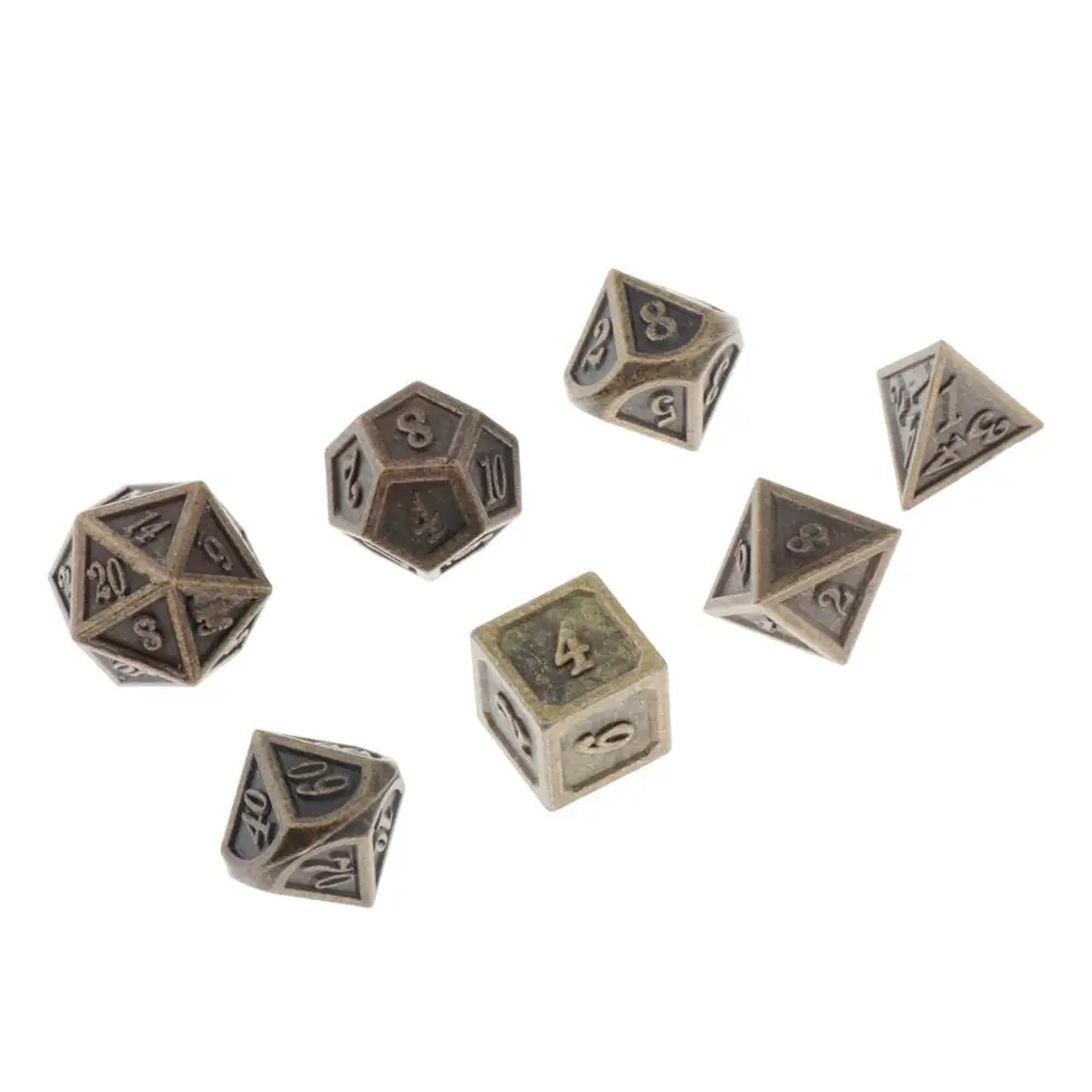 MagiDeal, 7 штук, многогранные кости для подземелий и драконов, D20, D12, D10, D8, D6, D4, настольные игры+ вечерние кубики - Цвет: 7 Pcs Multi Dices