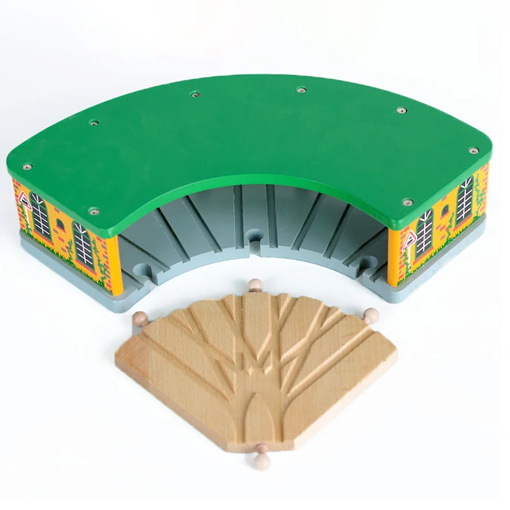 Деревянные двери гаража игрушки DIY железная дорога железнодорожные пути