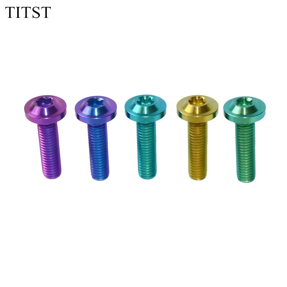 TITST M8*15/20//25/30/35/40mm titanium motorcycle bolts gold/purple/blue/green /silver ( one lot = 100pcs )