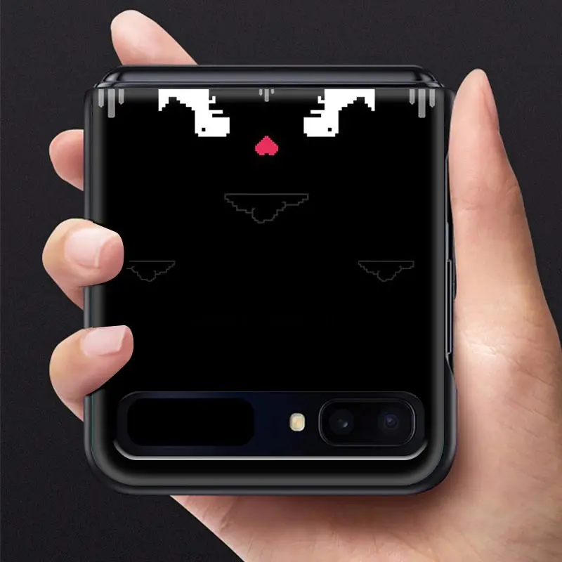 

Cute Little Dinosaur PC Case For Samsung Galaxy Z Flip 5G 6.7Inch Black Shell Hard Folding And Splitting Coque Phone Capa