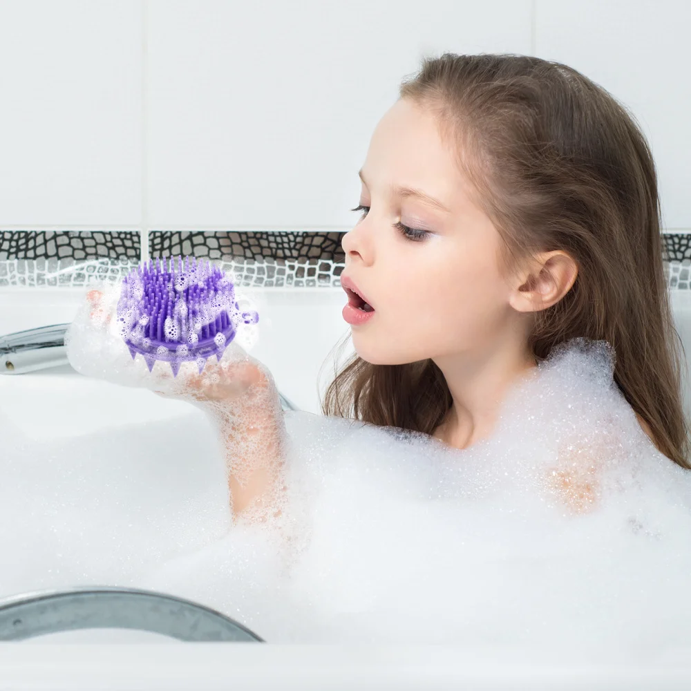 

1Pc Bathroom Silicone Bath Scrubbers Children Use Bath Tool for Body Head Use