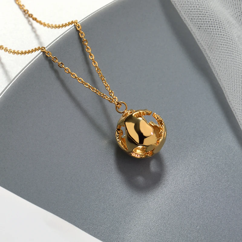 Ожерелье с планетами и землей женское модное ожерелье круглым светом из розового