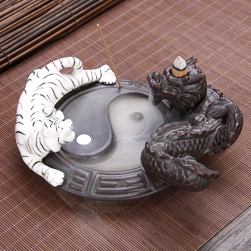 

Ceramic Backflow Incense Burner Buddha Creative Vintage Incense Burner Ash Tray Antique Smoke Bruleur Encens Room Decor EB50XX