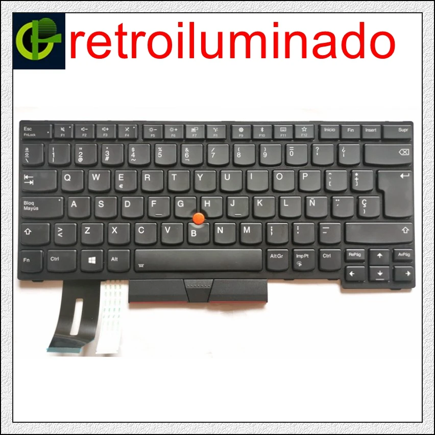 

Клавиатура испанская с подсветкой для Lenovo Thinkpad E480 E485 L480 L380 T490 E490 E495 L490 T495 T14 yoga L390 T480S P43S SP латинская